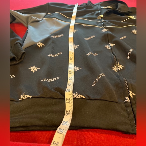 Red Ape Black Gray full Zip Jacket mens 2XL Color Block MCMXXXIII Logo SpellOut - Picture 12 of 15